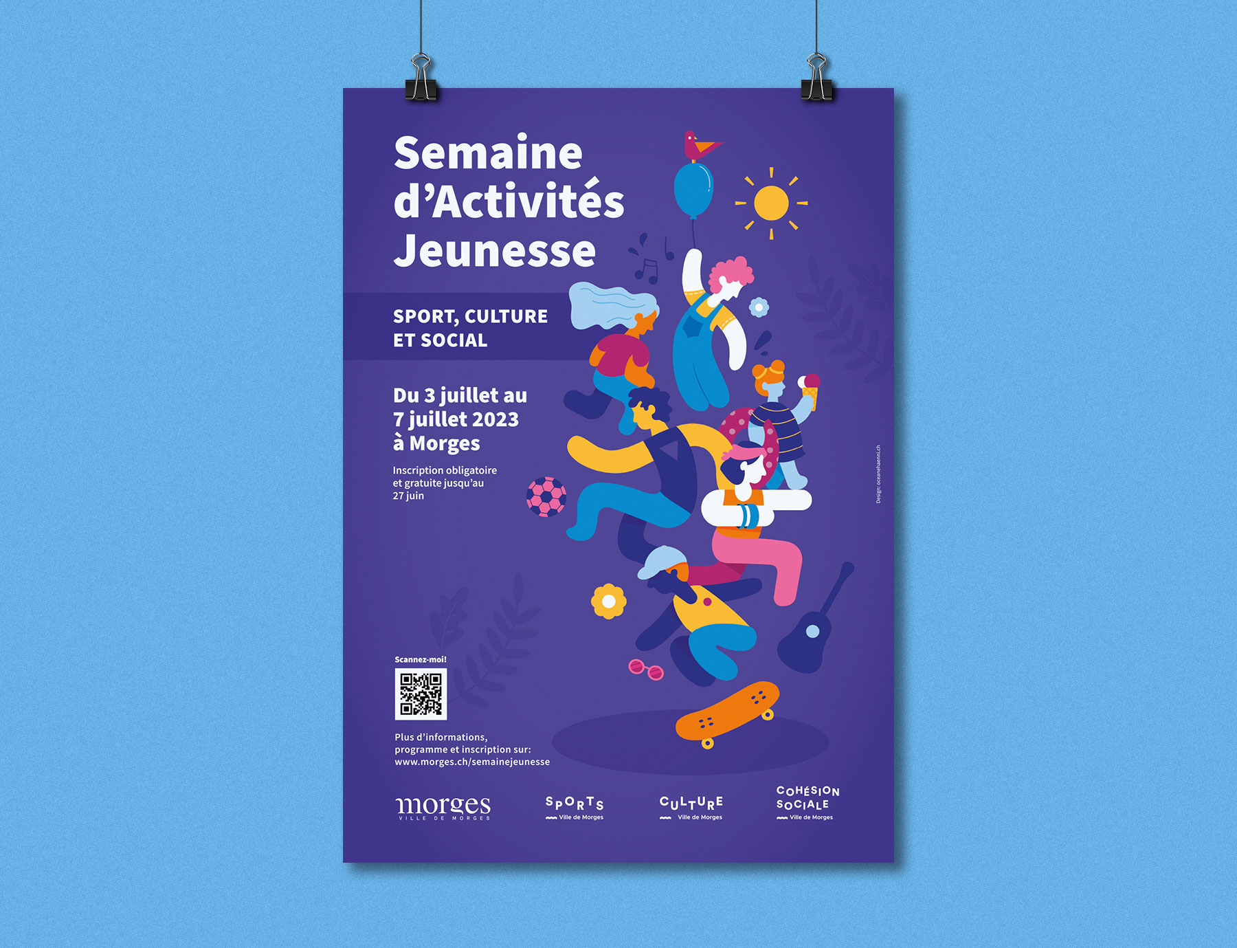 Illustration réalisée pour la Semaine d'Activité Jeunesse pour l'Office des Sports de la ville de Morges